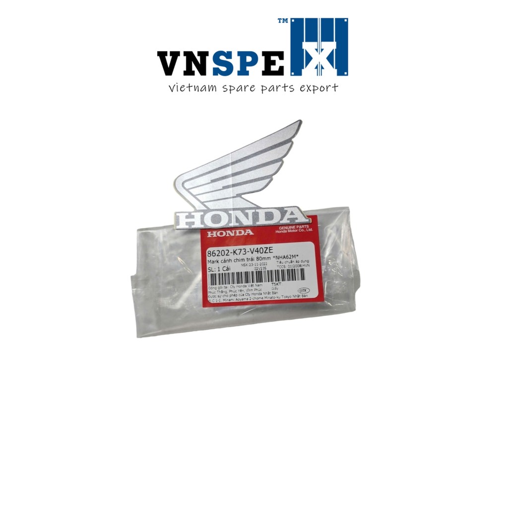 เครื่องหมายปีกนกซ้าย 80 มม. HONDA Future 125 Fi Nha62M - 86202K73V40ZE