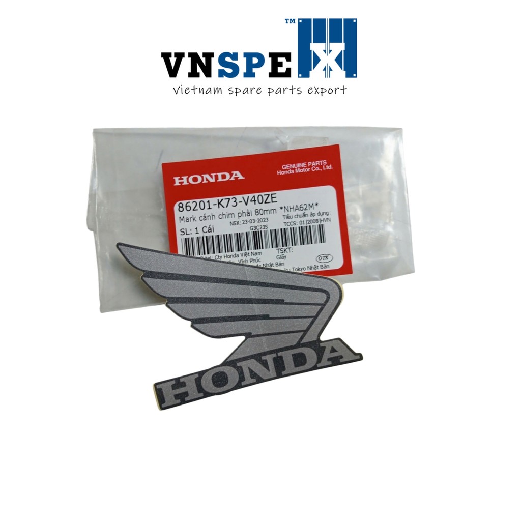 แสตมป์มาร์คปีกนกขวา 80Mm HONDA Future 125 Fi Nha62M - 86201K73V40ZE