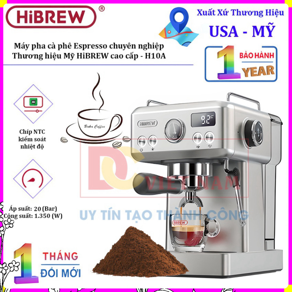 เครื่องชงกาแฟ Espresso ระดับมืออาชีพ แบรนด์อเมริกันระดับไฮเอนด์ HiBREW - H10A - สินค้าของแท้