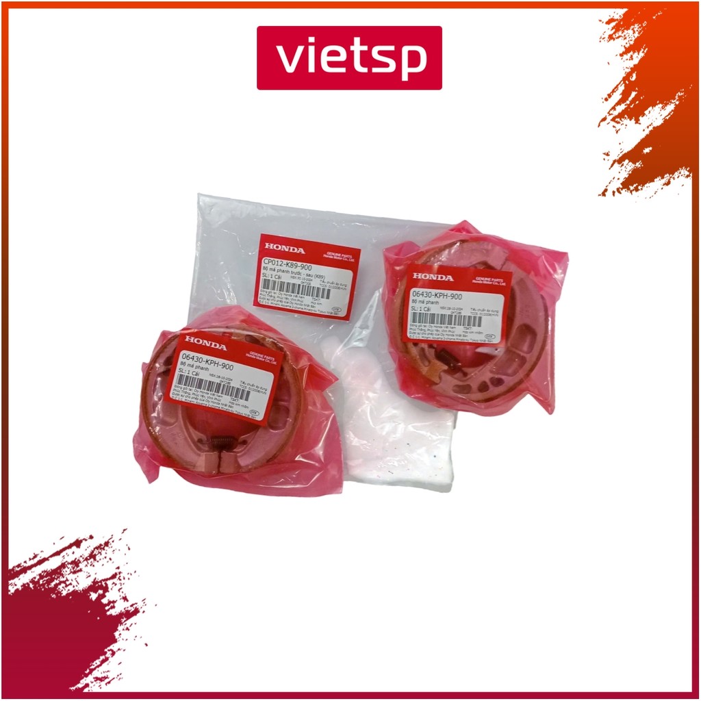 ชุดผ้าเบรคหน้า-หลัง (K89) HONDA Wave 110