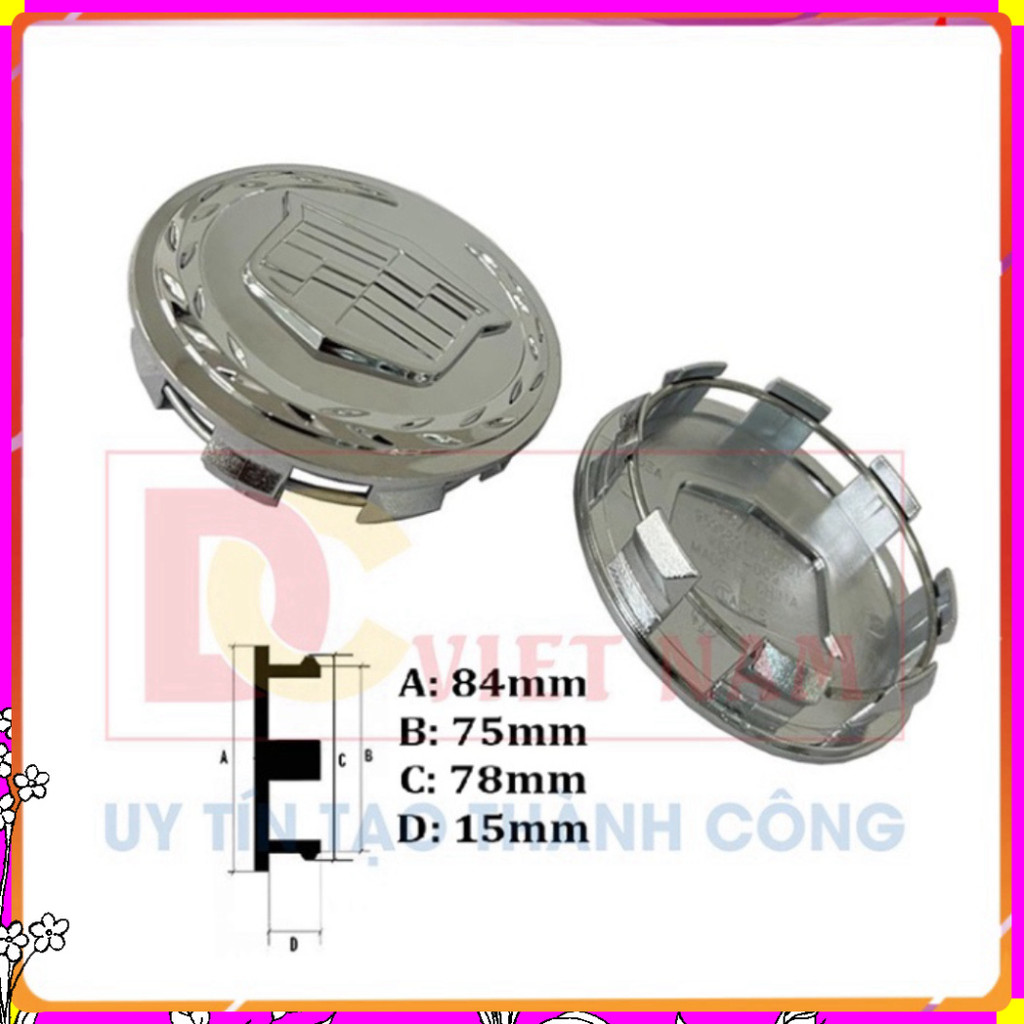 Cadillac Escalade KDK-009 พลาสติก ABS 83mm ฝาครอบล้อและฝาครอบล้อ Logo - สินค้าของแท้