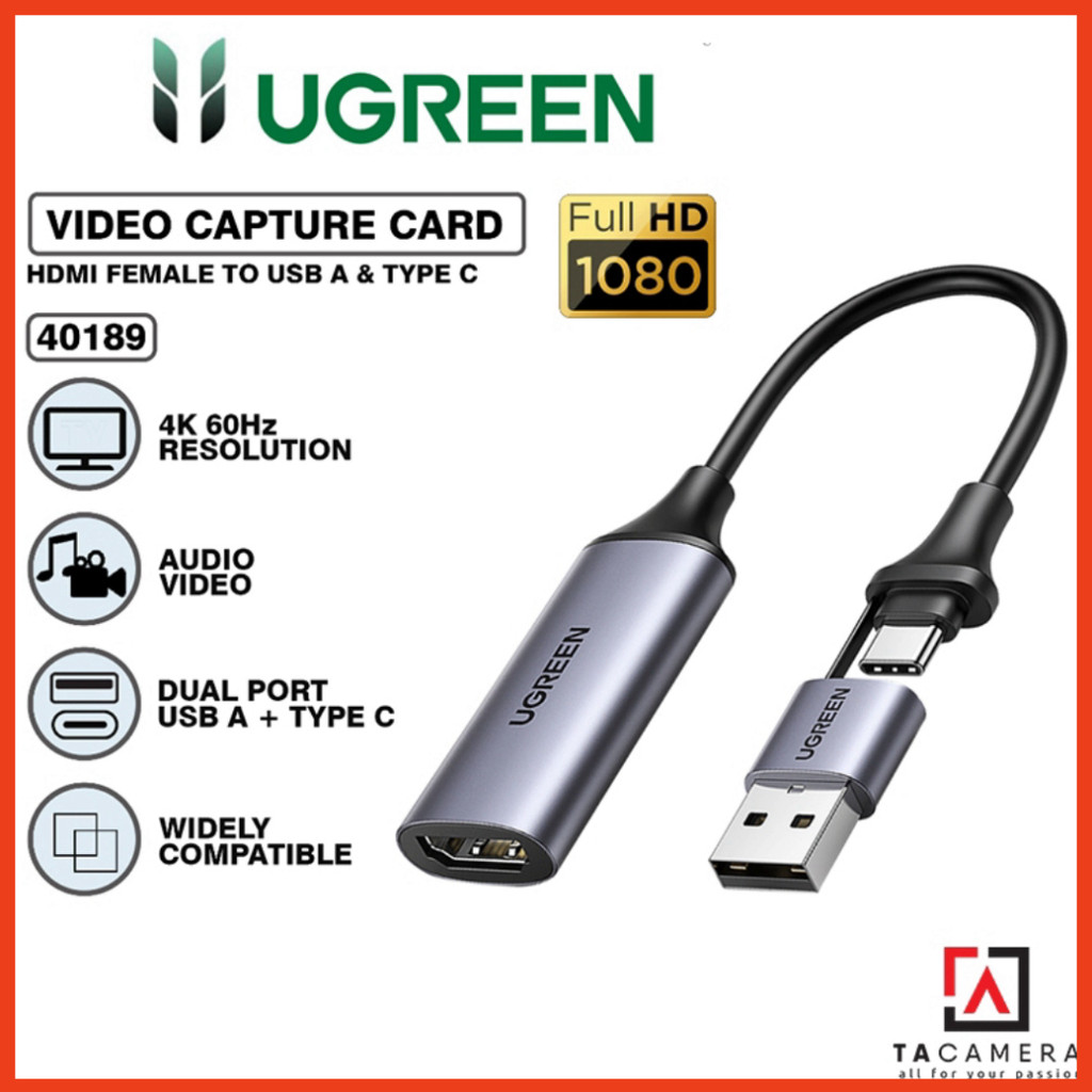 อุปกรณ์จับภาพวิดีโอ Ugreen 40189