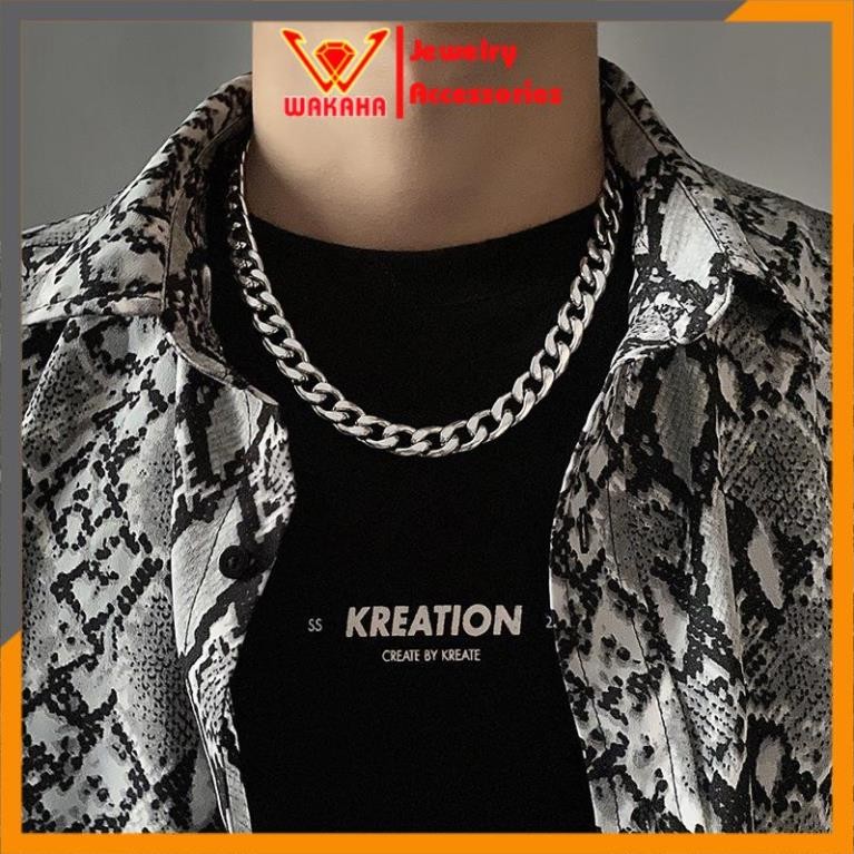 สร้อยคอสําหรับผู้ชายและผู้หญิงคิวบาพื้นฐานโซ่ธรรมดาขนาดใหญ่รุ่น 5 7 9 มม.HipHop wakaha vn สวย