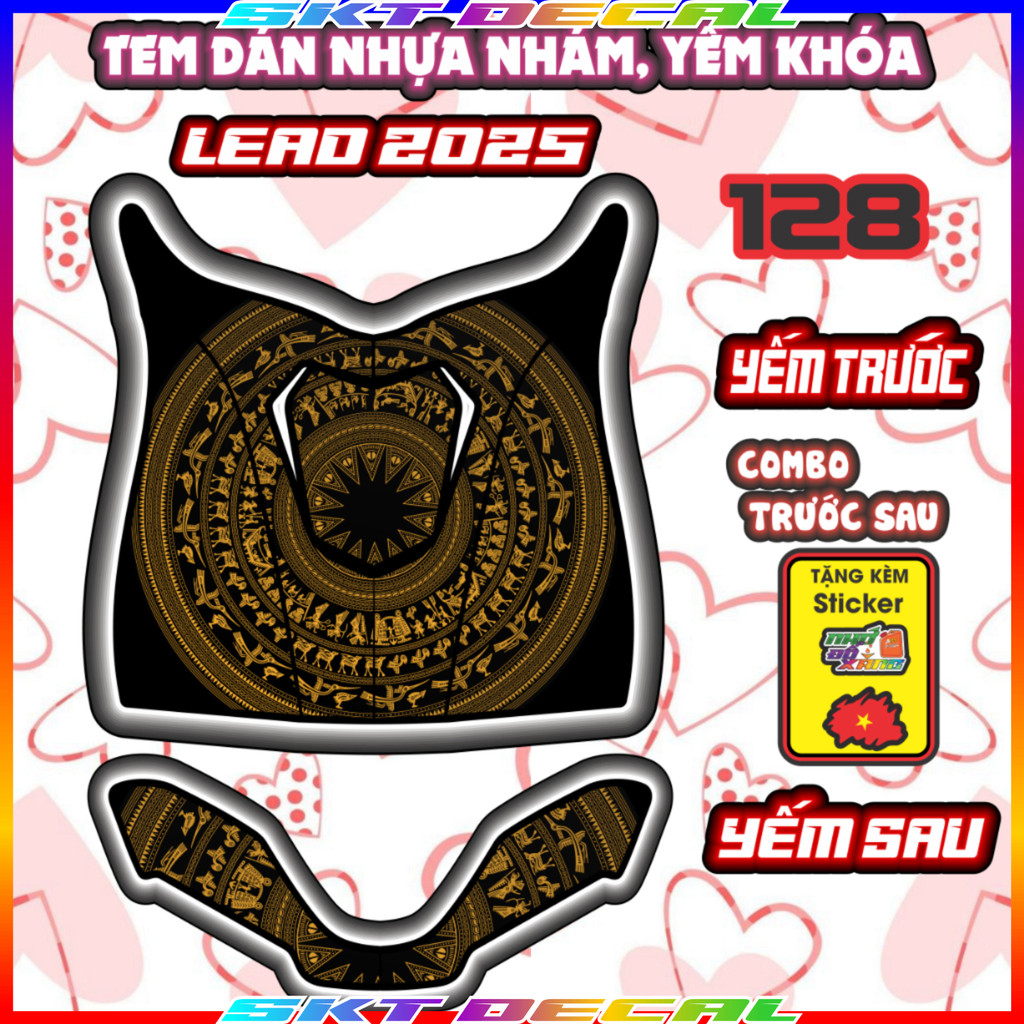 Combo LEAD 2025 สติ๊กเกอร์เอี๊ยมพลาสติกด้านสติ๊กเกอร์ตกแต่งสติ๊กเกอร์ป้องกันรอยขีดข่วน SKT สติ๊กเกอร