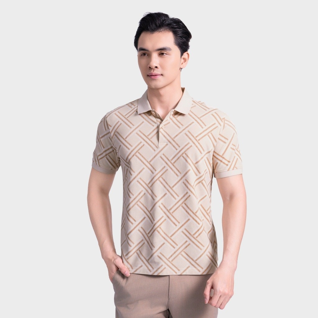 Aristino APS072AS2 เสื้อโปโลลายถักผู้ชาย ดีไซน์คอหรูหราผสมผสานลายหวาย