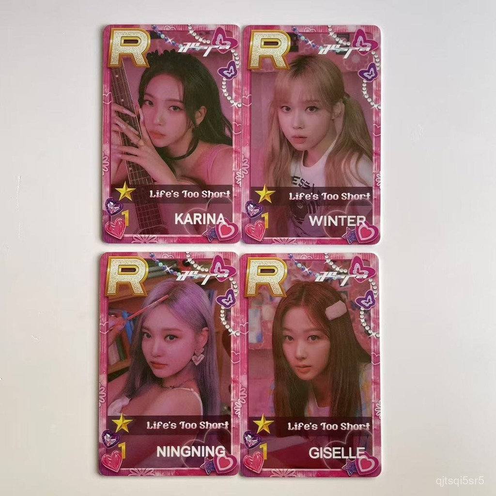 การ์ดHigh Fidelityaespa lts 10th Anniversary Semi-flash การ์ดเกมการ์ดเกมสไตล์คล้ายการ์ดขนาดเล็ก PVC 