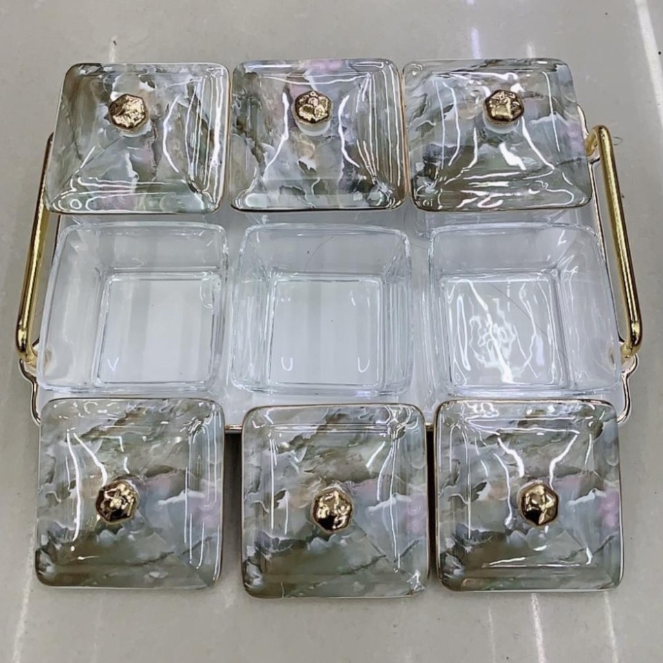 TET JAM TRAY GLASS JAR ที่มีคุณภาพสูง STONE-VENINE PORCELAIN LID WELCOME SPRING 2023