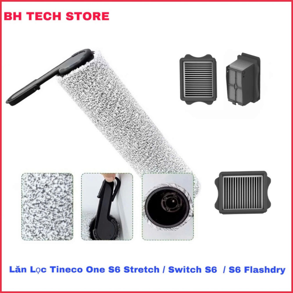 ชุดลูกกลิ้งกรองซับ Tineco One S6 Stretch / Switch S6 / S6 Flashdry / S6 Stretch Pro ( ตามภาพ )