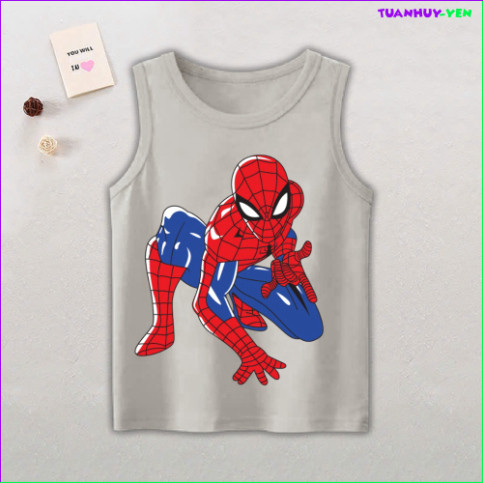 Combo เสื้อกล้ามทรงแมงมุม ผ้าคอตตอนเท่ๆ สําหรับเด็กทารก 6-30kg.A3SN05 -TH