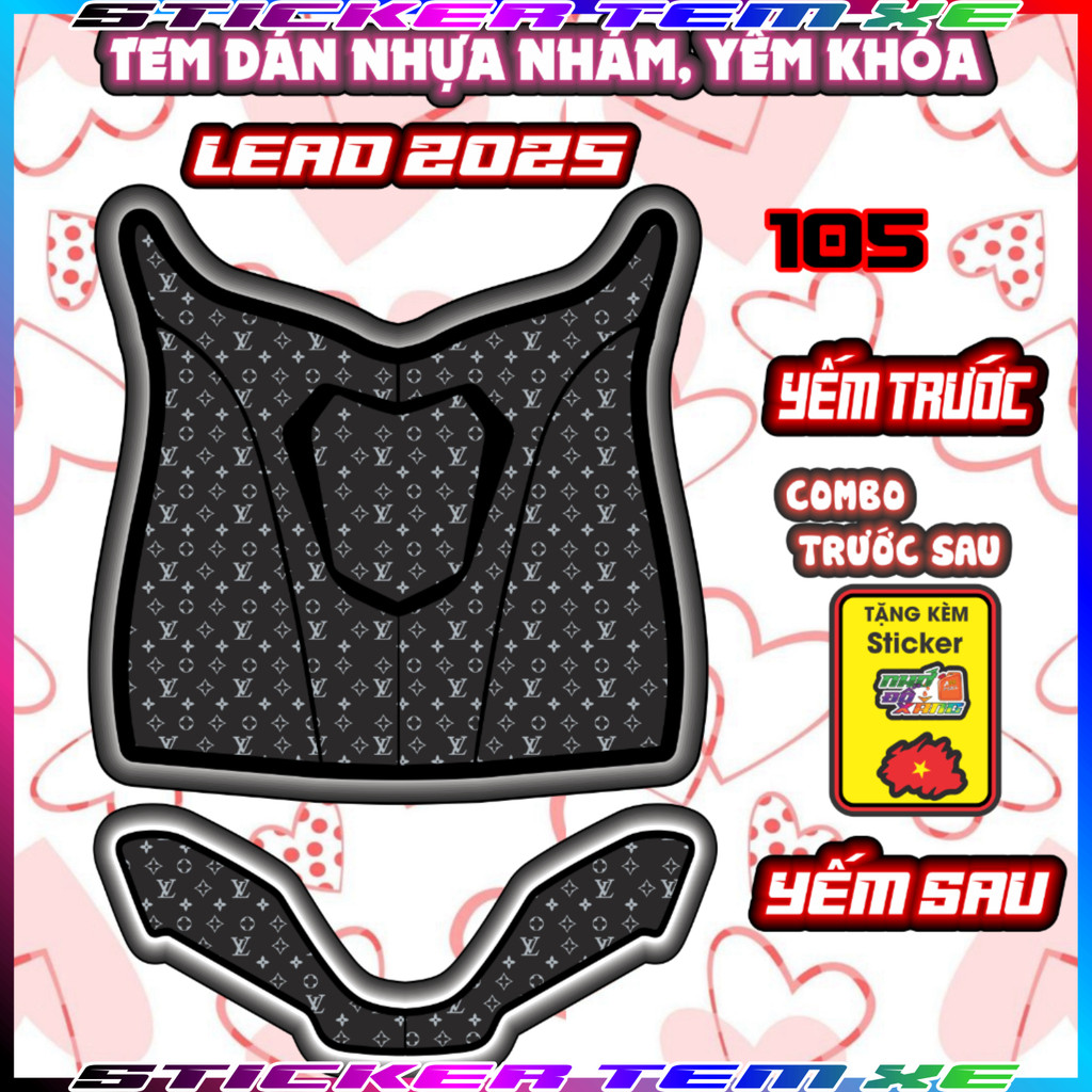 Combo LEAD 2025 สติ๊กเกอร์ตกแต่งป้องกันรอยขีดข่วน สติ๊กเกอร์ Tom And Jerry