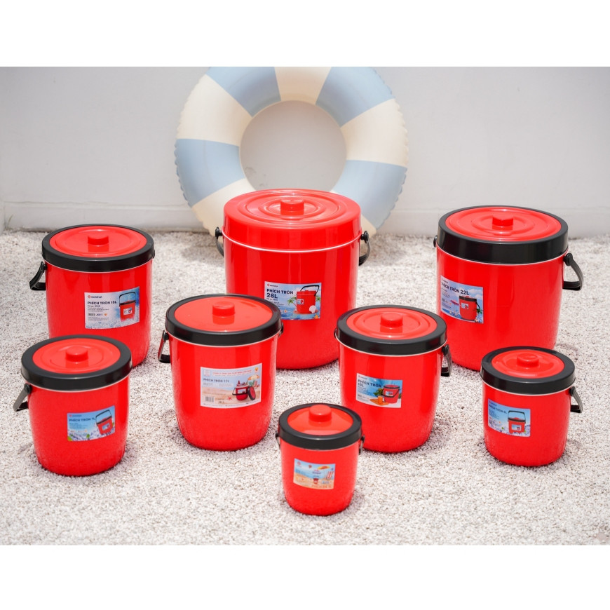 ROUND ICE CUP 3L, 5L, 7L, 10L, 15L VIET JAPAN HEAT BOTTLE VIET JAPAN พลาสติก ICE BIN - HS Shop