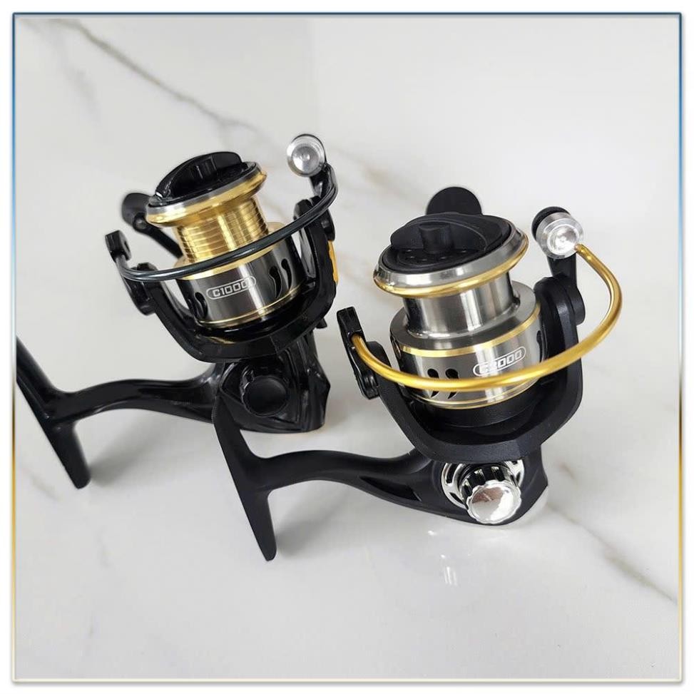 Metal Lure Fishing Reel C1000-C2000, Smooth Spinning, Smooth Line Fishing Tackle Kha99