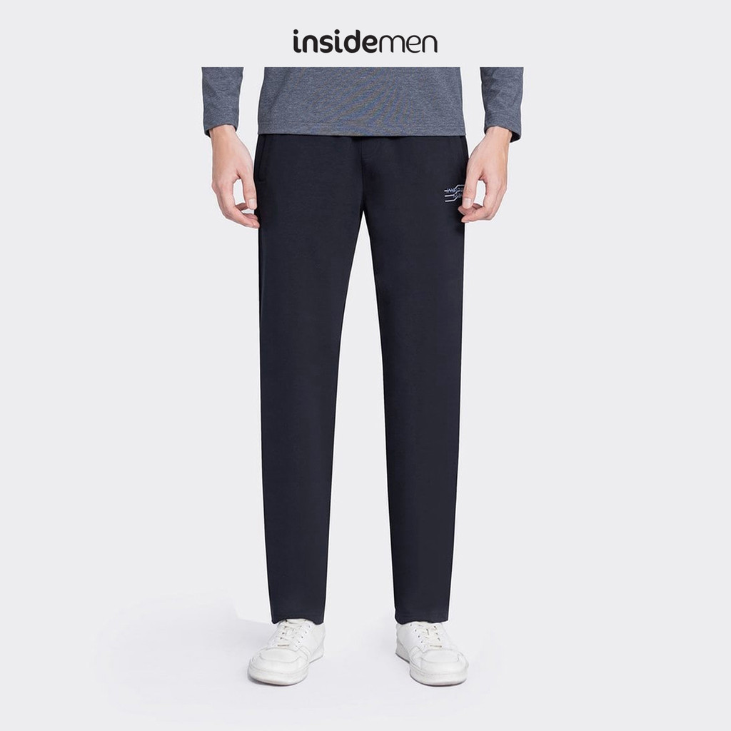 Insidemen Regular Fit กางเกงถักผู้ชายยืดนุ่ม IPA007W3