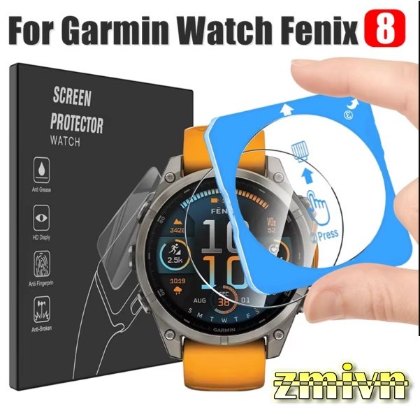 กรอบกาวในตัวเหนียวสําหรับ Garmin Fenix 8 Fenix8 47 มม. Fenix 8 43 มม. Fenix 8 51 มม. ถอดง่าย