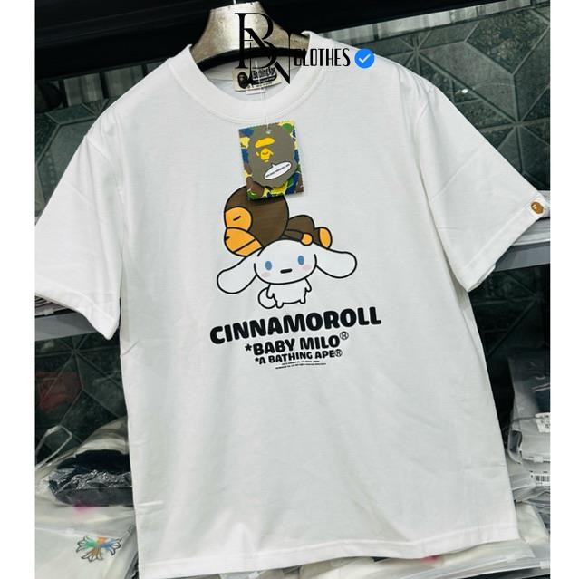 [ใหม่] Bape เสื้อยืดผู้ชายและผู้หญิง Unisex เสื้อยืดคอกลมหลวมทําจากผ้าฝ้ายคุณภาพสูง Uniwear