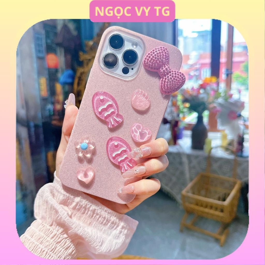 [N1L03] PINK OCEAN FISH เคสไอโฟน 7plus/8plus/xr/xsmax/11/12/13/14/15/16/17/pro/plus/promax (เคส Stic