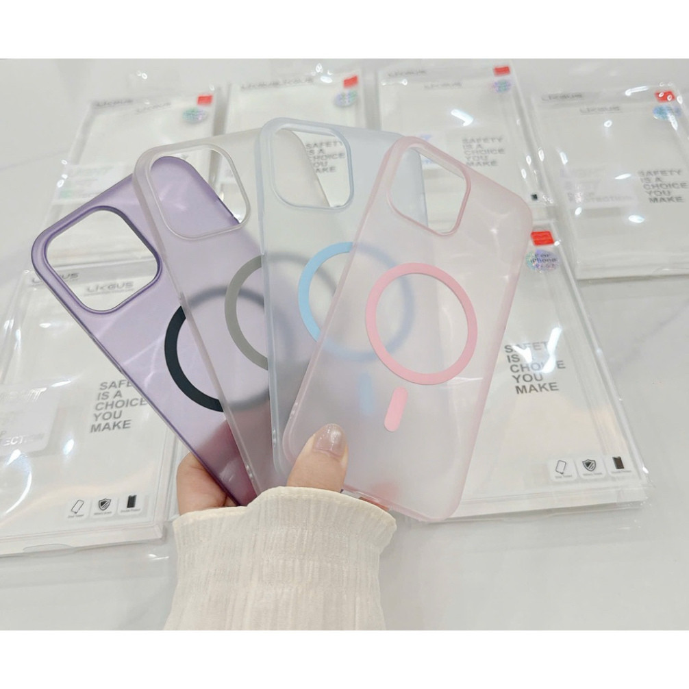 เคสผ้าไหมแม่เหล็ก likgus iPhone 11 / 11promax / 12promax / 13promax / 14promax / 15promax / 16 / 16p