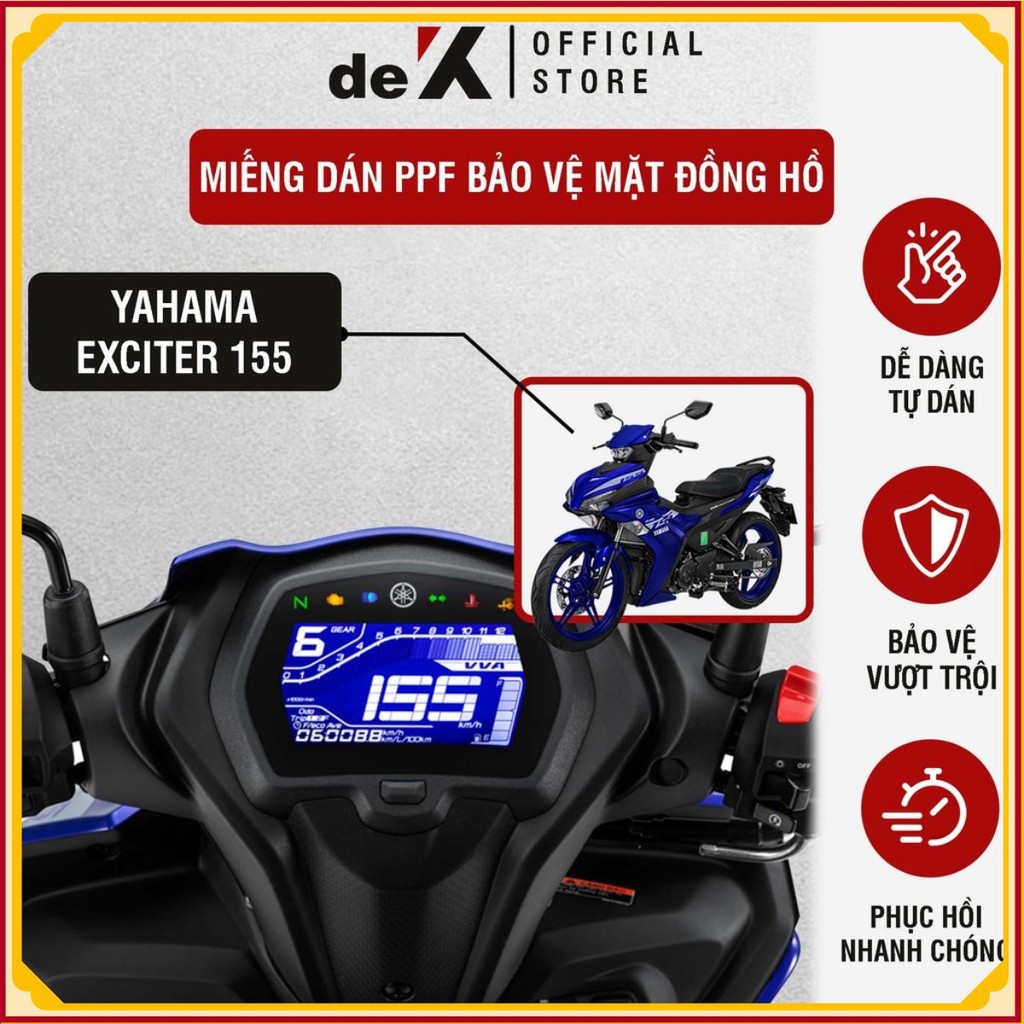 สติ๊กเกอร์ติดรถ Exciter 155 VVA 2021- 2024 สติ๊กเกอร์ PPF ปกป้องแผงหน้าปัด EXCITER 155 VVA Y16ZR- EX