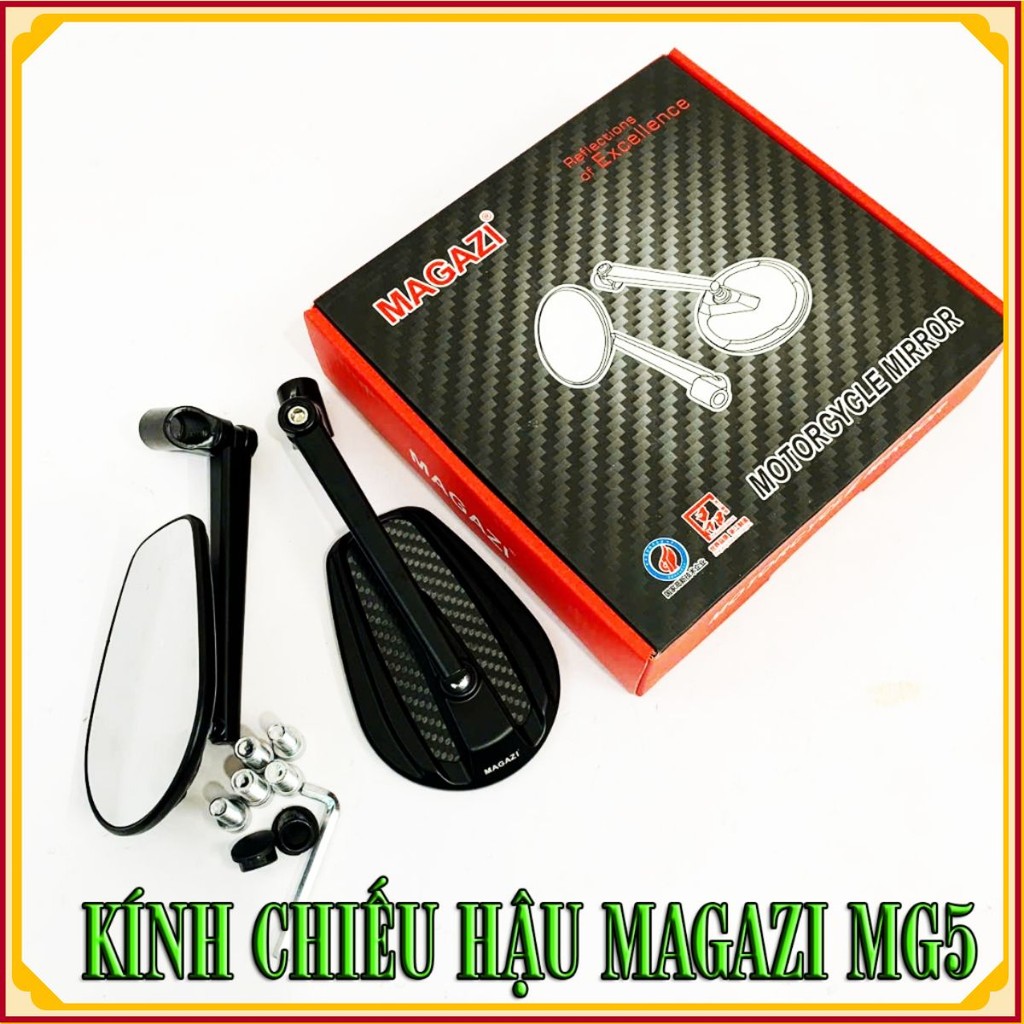 Gương Magazi MG5 Vân Carbon – Đồ Chơi Xe Máy PG1 & SXR 155 Chính Hãng Độc Đáo