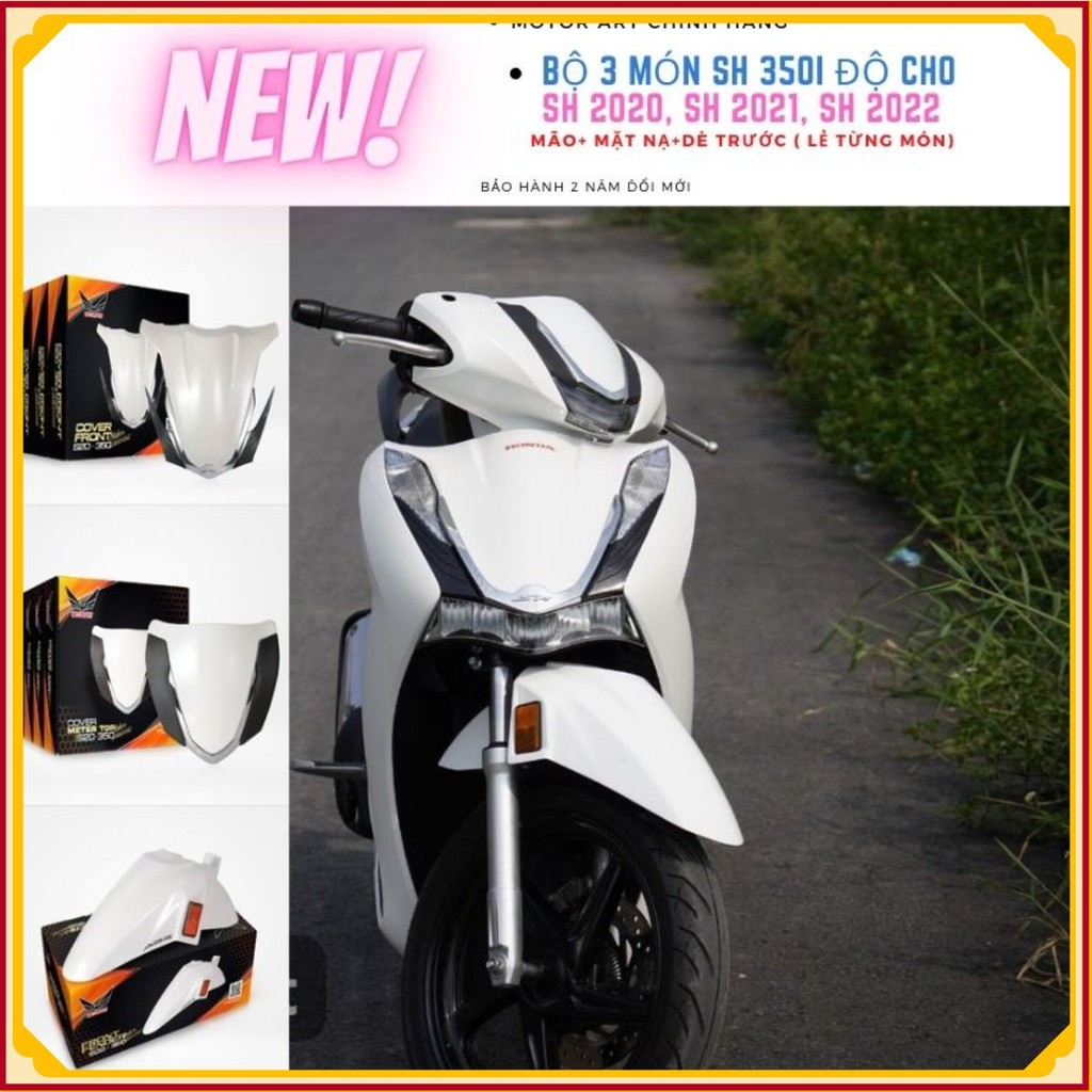 ของแท้ MOTORART SH 350i ชุด 3 ชิ้นสําหรับ SH 2020-2025 ประกอบด้วย 350i Crown, หน้ากาก 350i, 350i Gua