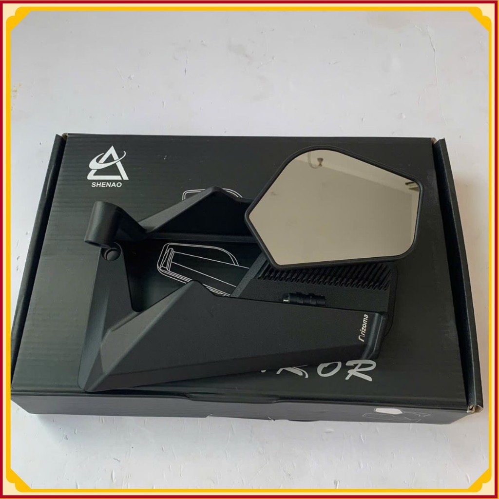 Rizoma BMW Mirror - Stealth Naked Max สําหรับ SH / Vespa / PG1 / XSR / CB / กระจกสีขาวมุมกว้าง