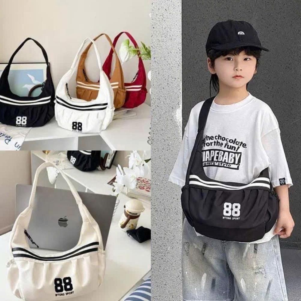 88 SPORT Letter Shoulder Crossbody Bag สําหรับเด็กสไตล์กีฬาบุคลิกภาพ (BBH90)