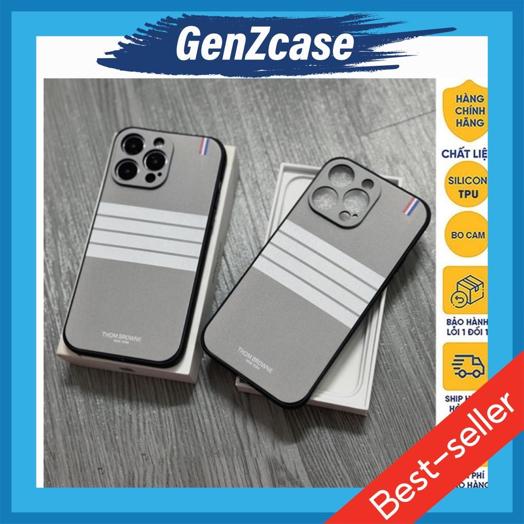 Super Hot สีเทา Thom browne เคส iphone T27 matte IMD TPU กล้อง b.ve ปกป้องกล้องจาก 7plus ถึง 16proma