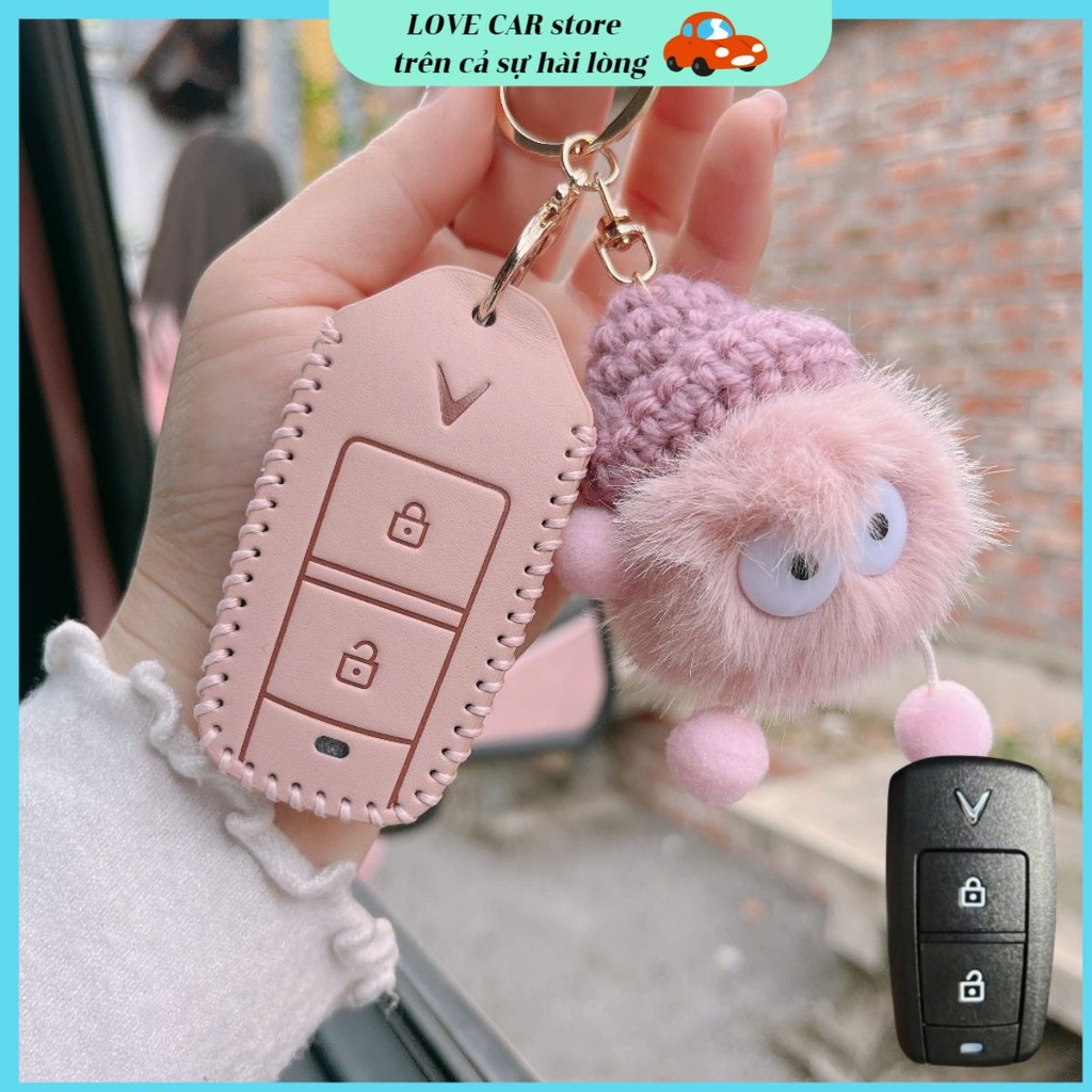 VINFAST VF3 เคสกุญแจหนัง, VINFAST VF3 เคสกุญแจรถยนต์ไฟฟ้า VINFAST VF3 ฝาครอบกุญแจปกป้องปุ่ม