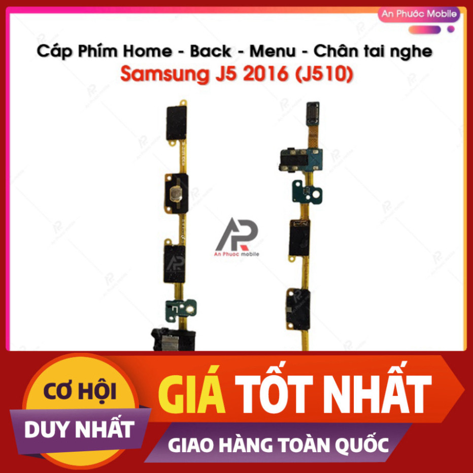สายปุ่ม Home - Back - เมนู - ขาหูฟังสําหรับ Samsung Galaxy J5 2016 / J510 / J710 / J7 2016 / J700 / 