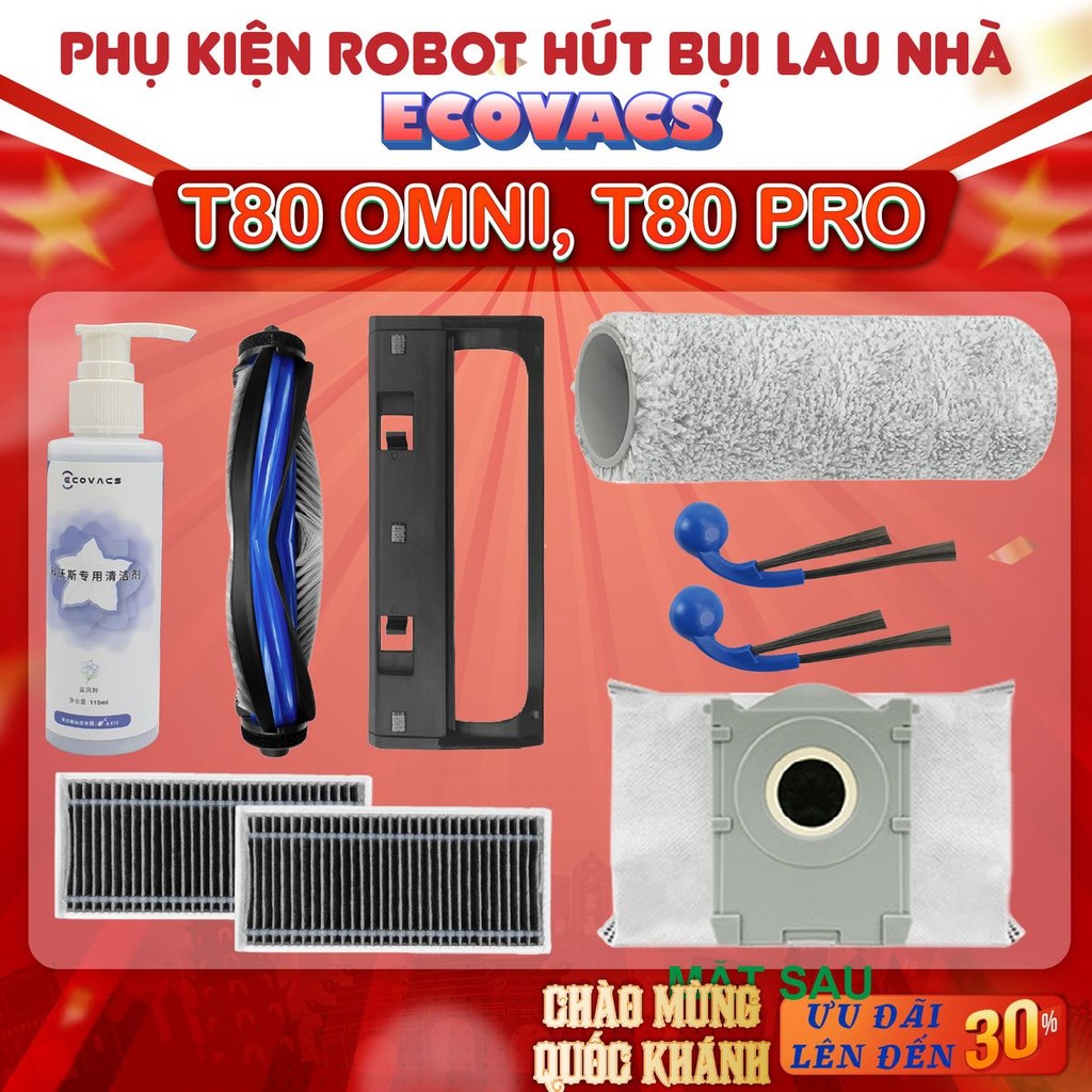Ecovacs T80 Omni, T80 Pro อุปกรณ์เสริมเครื่องดูดฝุ่นหุ่นยนต์ - อุปกรณ์เสริมทดแทนสําหรับเครื่องดูดฝุ่