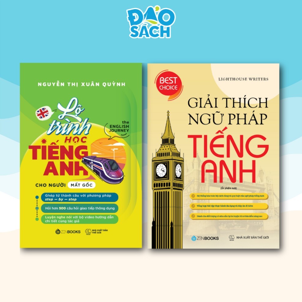 หนังสือ - Combo 2c English Learning Roadmap for People with Lost Roots + English Grammar Explanation