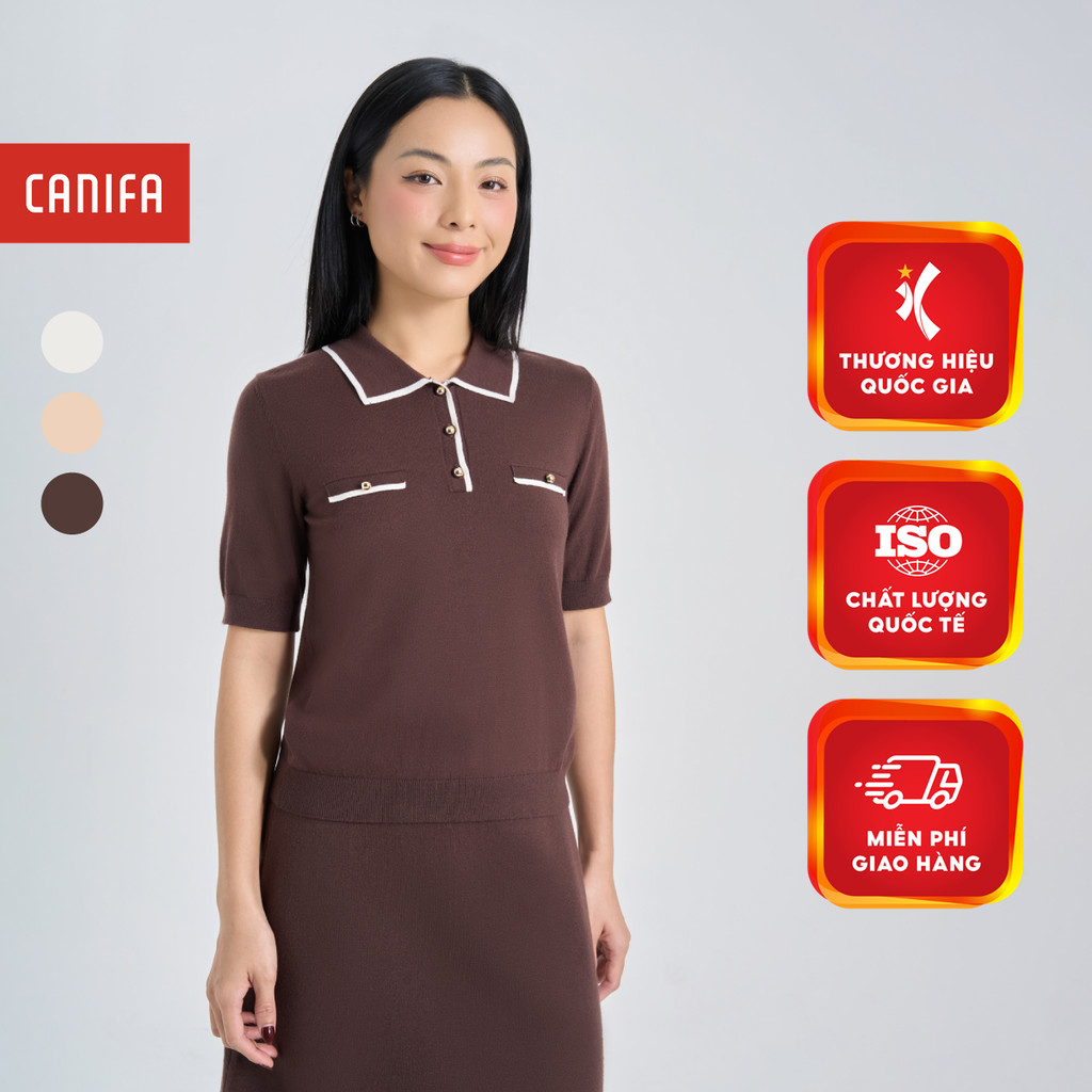 เสื้อสเวตเตอร์แขนกุดคอเต่าผู้หญิง CANIFA 6TE24W007