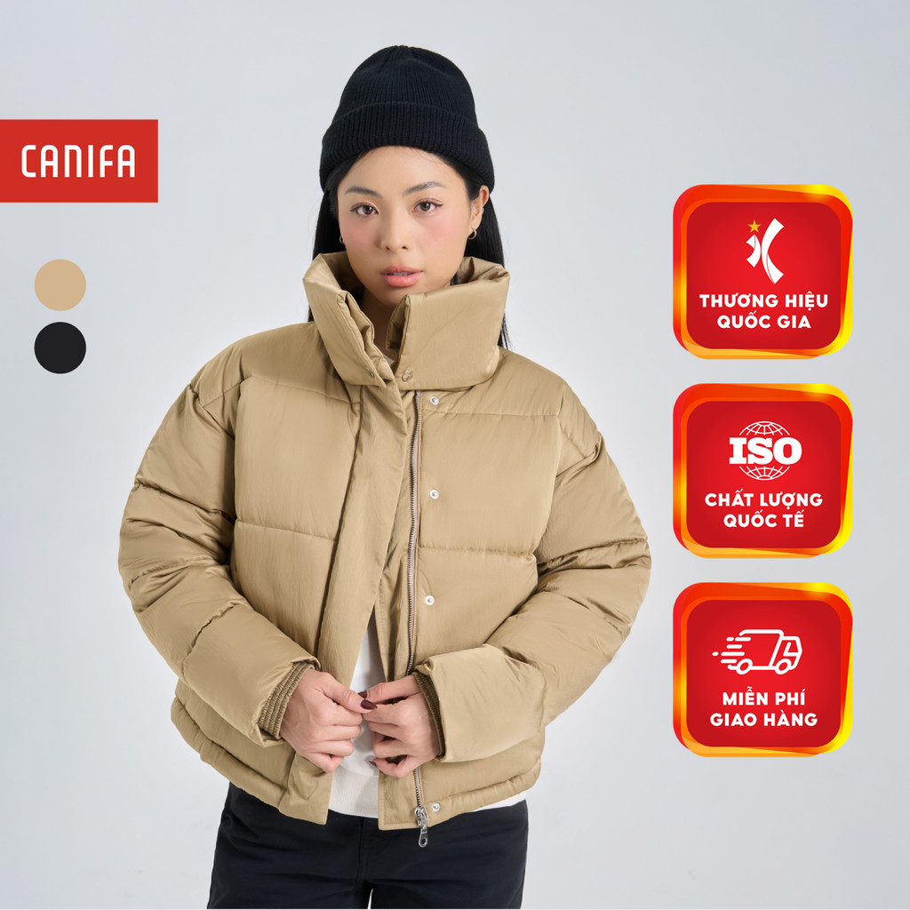 คานิฟา เสื้อแจ็คเก็ตผ้านวมผู้หญิงคอปกสูงหนาให้ความอบอุ่นสุดๆน้ําหนักเบากันน้ํา 6OT24ว019