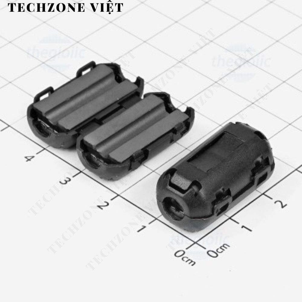 [5 ชิ้น]- TechZone Viet 3.5 มม. Ferrite Core Black Noise Filter