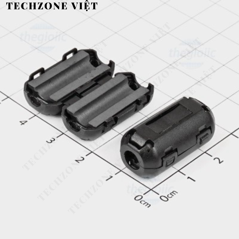 [3 ชิ้น]- TechZone Viet 5mm Ferrite Core Black Noise Filter