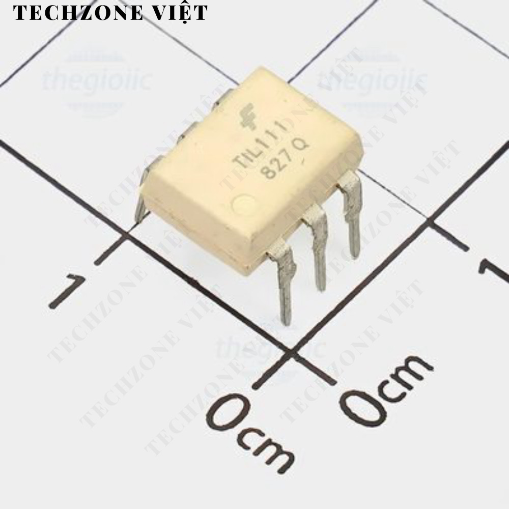 [2 ชิ้น]- TIL111 Optosulator ทรานซิสเตอร์พร้อมฐานเอาต์พุต 5300Vrms 1 Channel, 6-DIP TechZone Viet