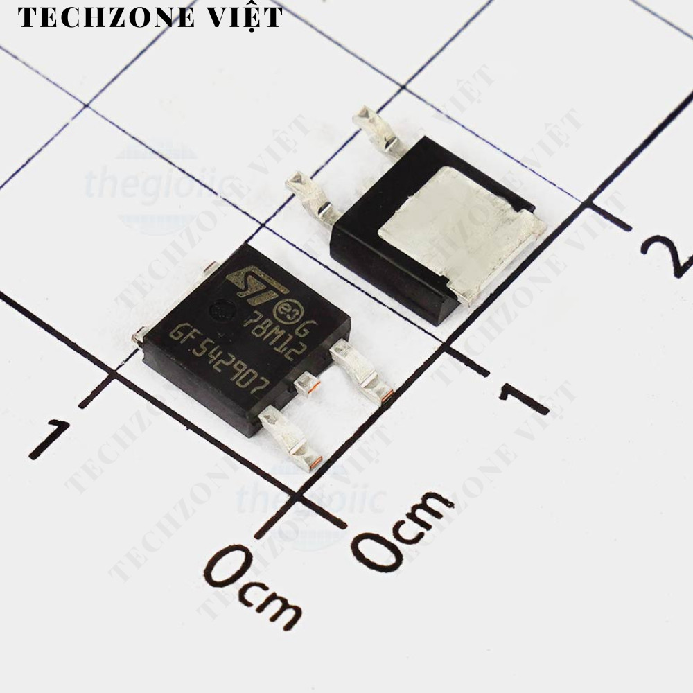 [3 ชิ้น]- L78M12CDT-TR เครื่องปรับแรงดันไฟฟ้า IC 12V 500mA TechZone Viet