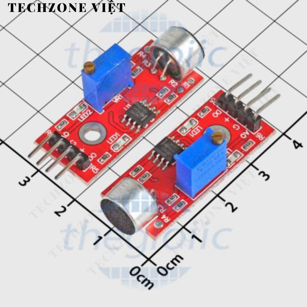 [2 ชิ้น]- KY-037 LM393 TechZone Viet Sound Sensor