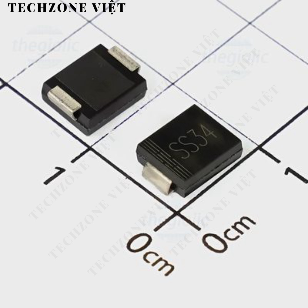 [10 ชิ้น]- SS34 SMC Diode Schottky 3A TechZone Viet