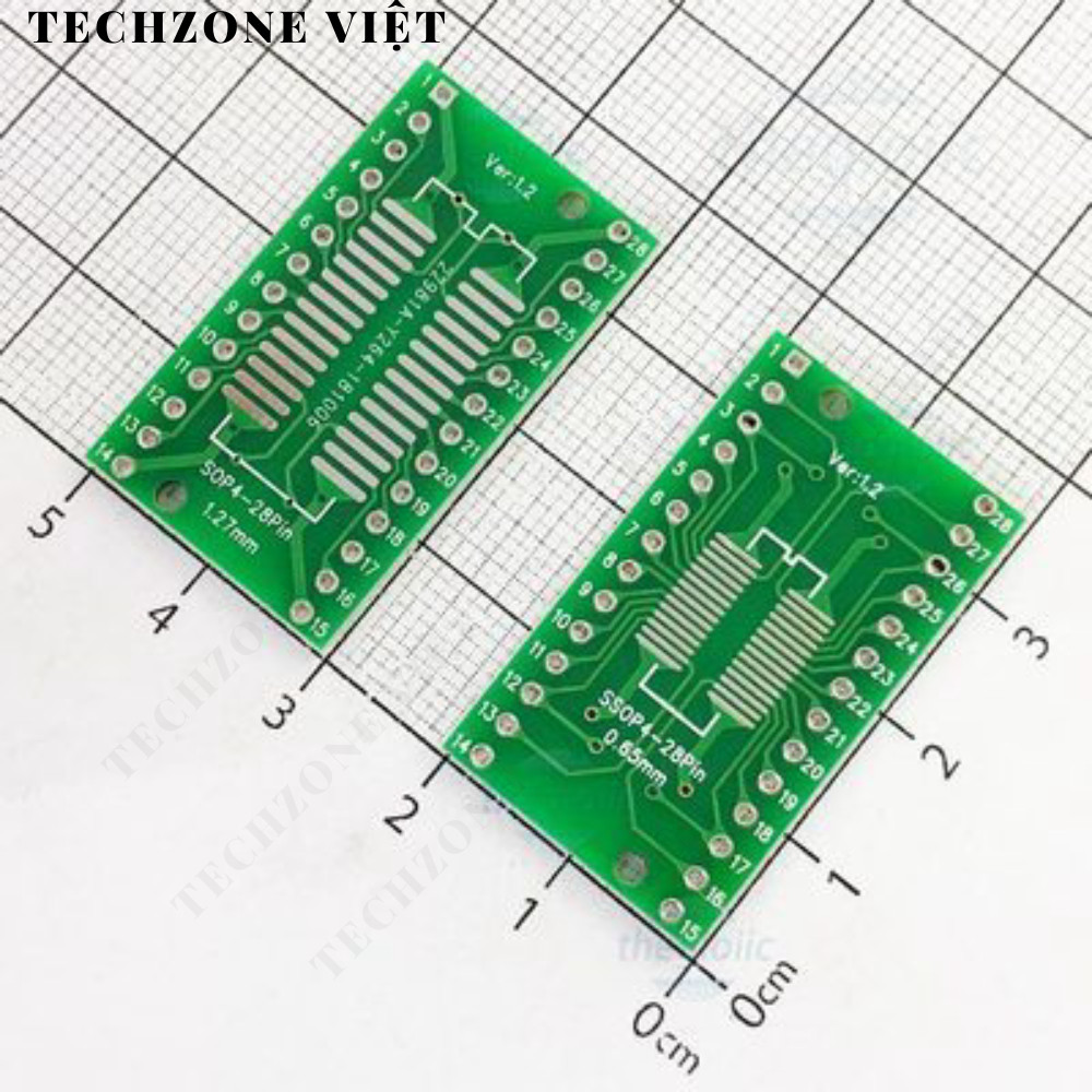 [10 ชิ้น]- SOP-28 ถึง DIP-28 V1.2 Pin Changer Base TechZone Viet