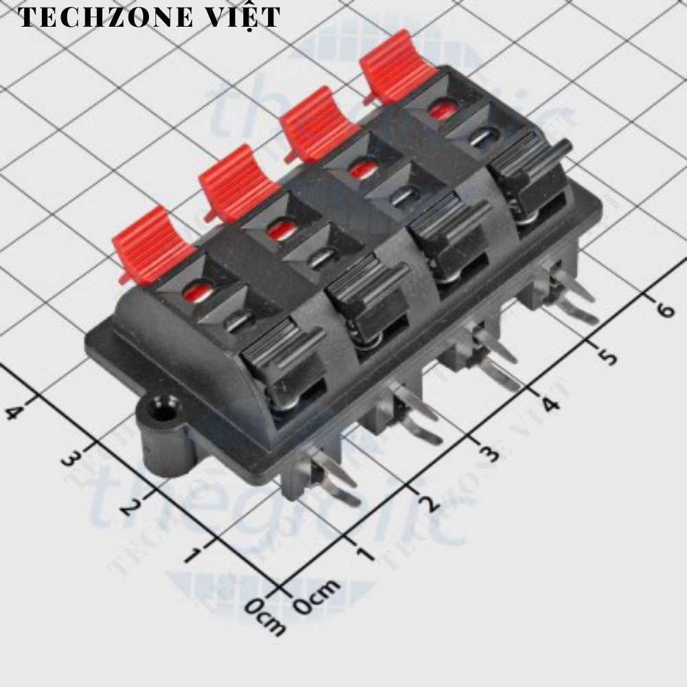 [3 ชิ้น]- WP8-03B Connector, หญิงลําโพง Clamp Station 8 หัวบัดกรี PCB TechZone Viet