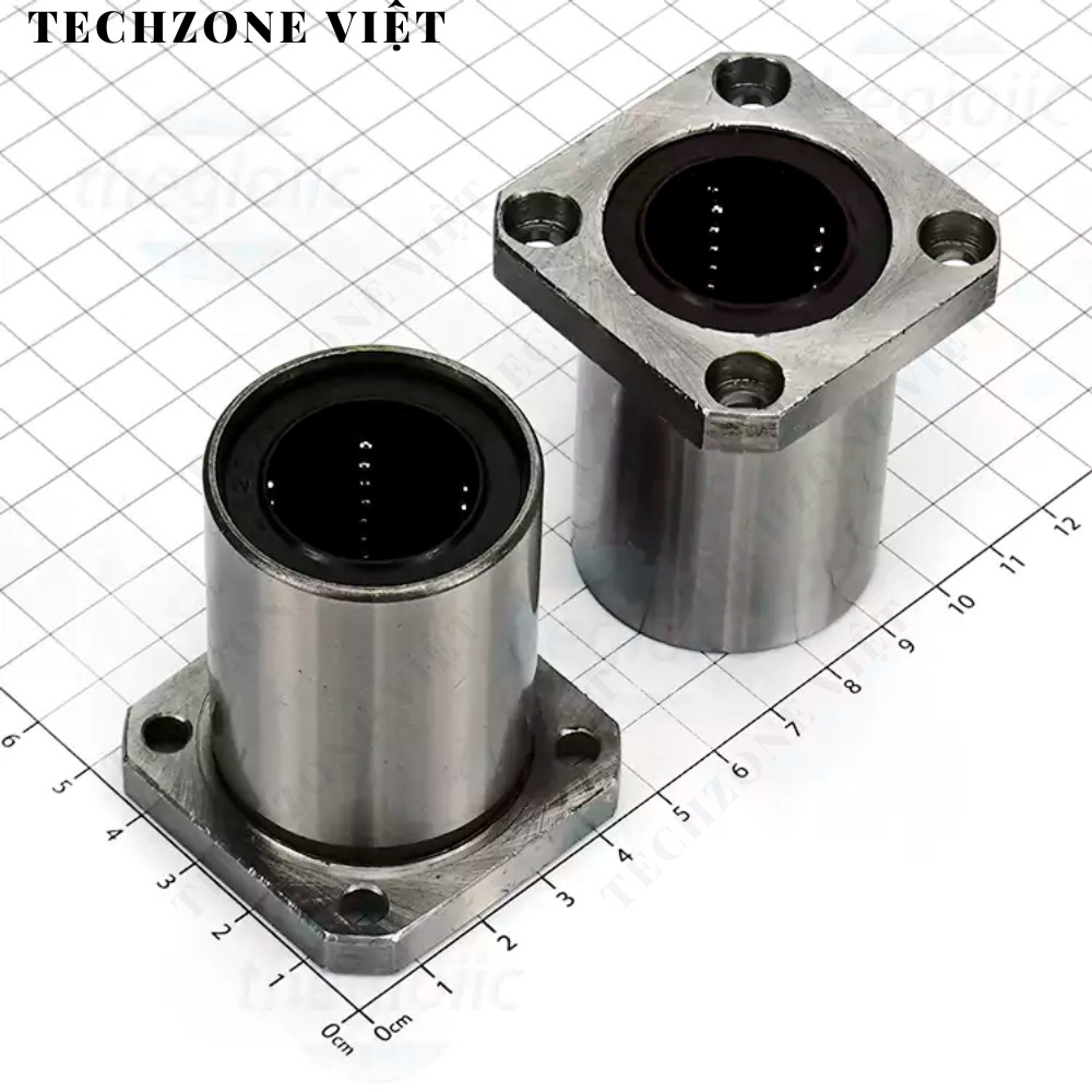 LMK25UU ลูกเลื่อน, หน้าแปลนสี่เหลี่ยม Slider Shaft Hole 25mm, เส้นผ่านศูนย์กลางภายนอก 40mm, ยาว 59mm