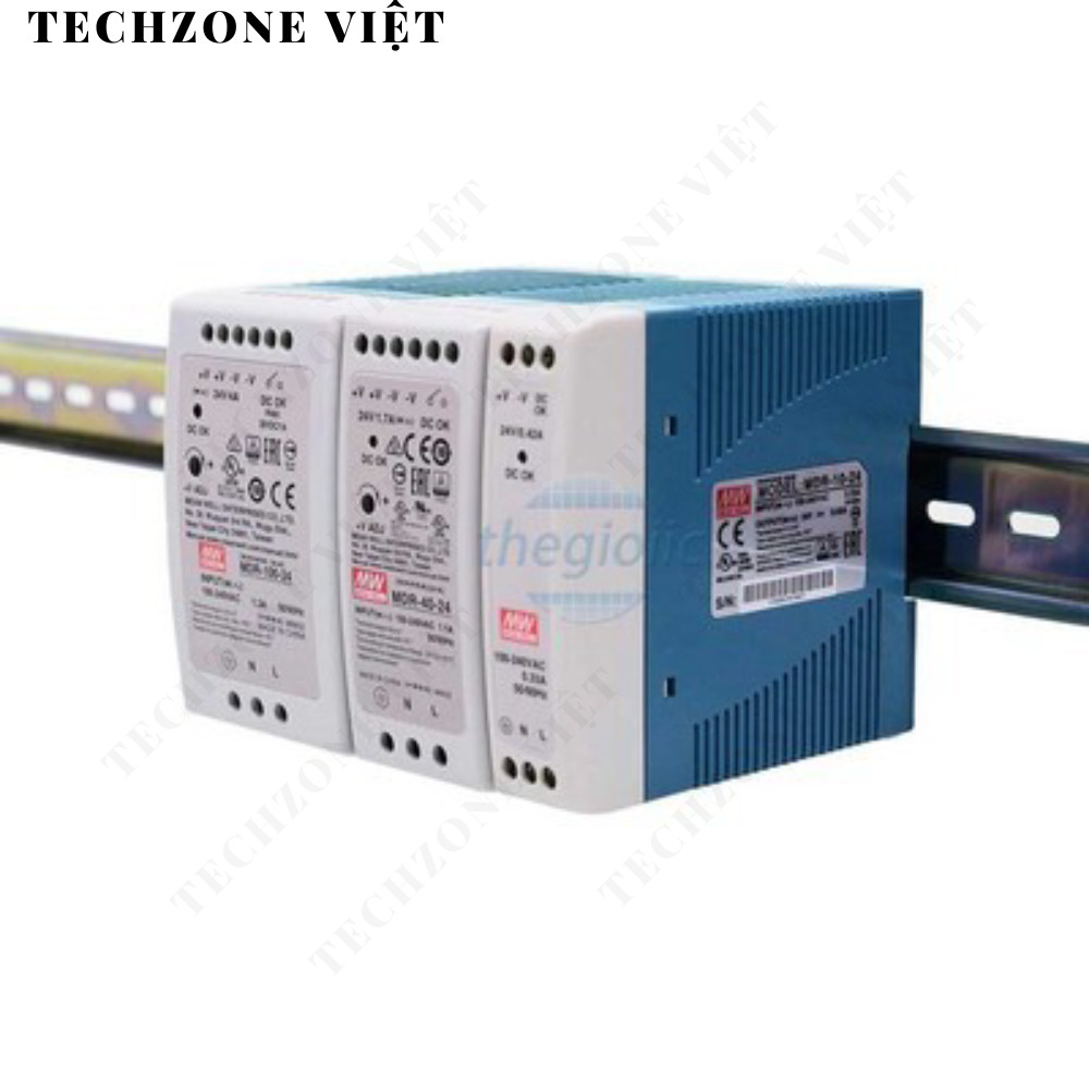 MDR-20-12 Mean Well Rail ติดตั้งแหล่งจ่ายไฟ 12V 1.67A TechZone Viet
