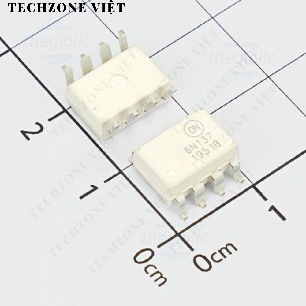 6N137SM Logic Output Optosulator 2500Vrms 1 Channel, 8-SMD TechZone Viet