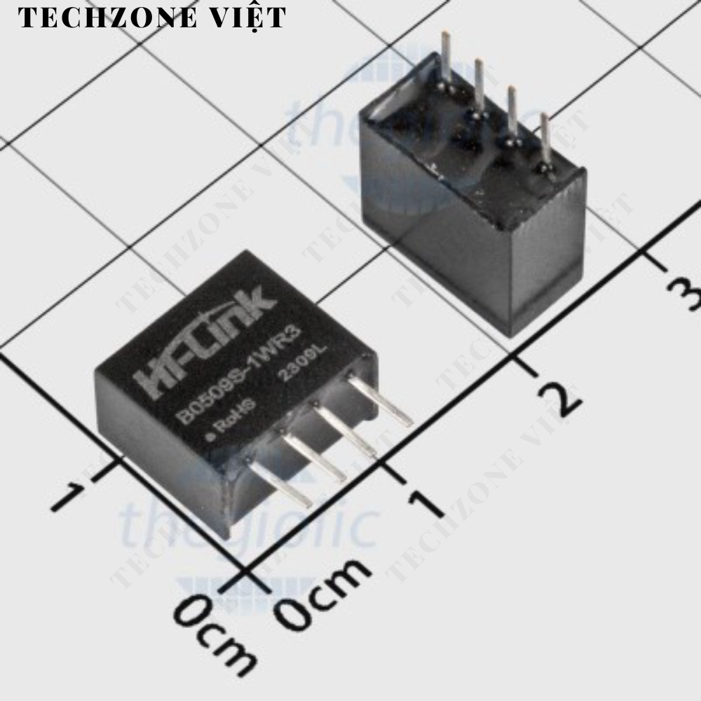 HLK-B0509S-1WR3 แปลงอินพุต DC-DC 5V ถึง 9V 1W TechZone Viet