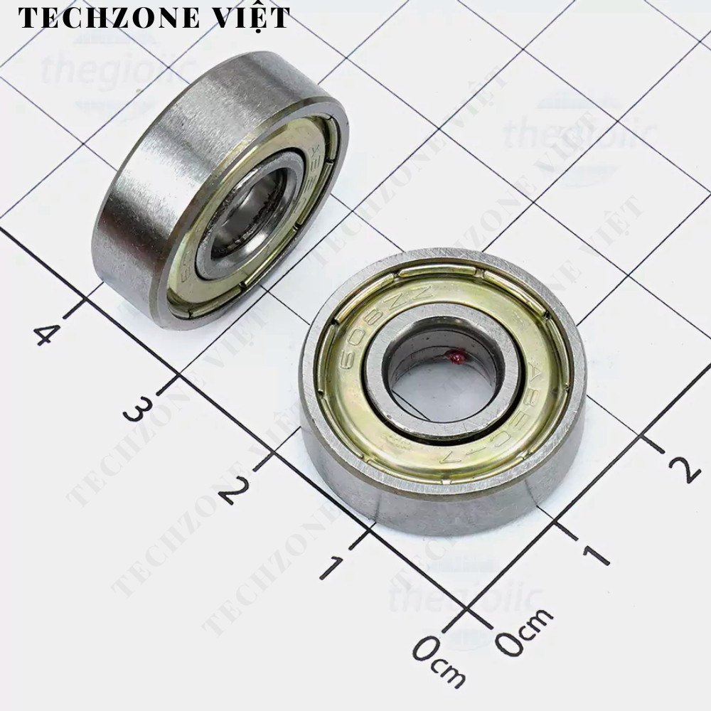 [5 ชิ้น]- 608ZZ Bearings Inner 8mm Outer 22mm ความหนา 7mm TechZone Viet