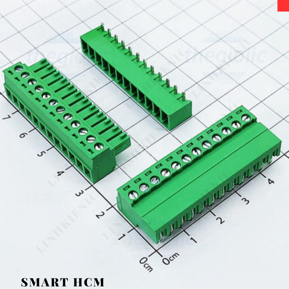 KF-3.81-12-R Terminal Block Plug-in PCB การประสาน 12 Pins โค้ง 3.81 มม.300V 10A Smart.Hcm