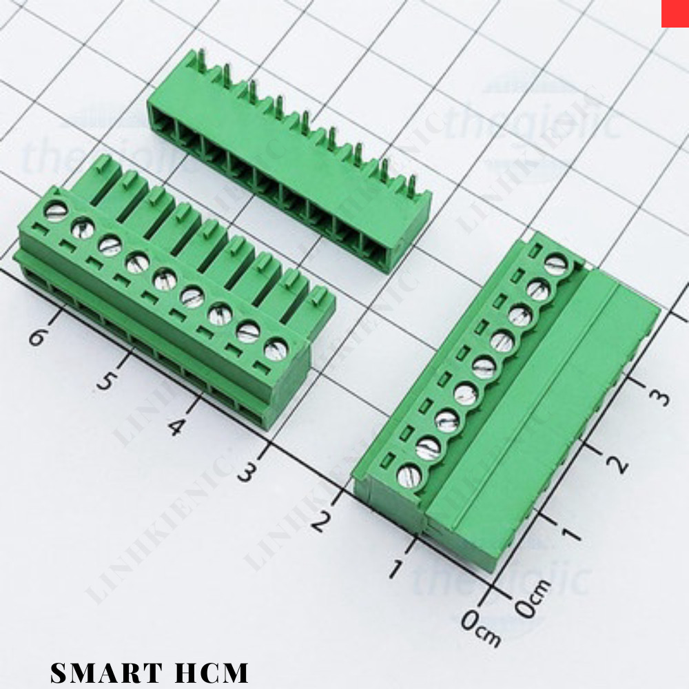 UL-3.81-R Terminal Block Plug-in Solder PCB 9 Pins โค้ง 3.81 มม.300V 10A ULO Smart.Hcm