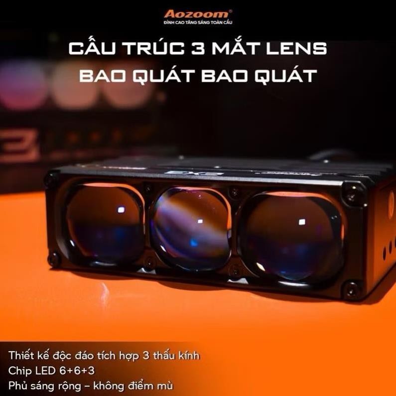 Aozoom EX3 ไฟบอล Led 3 ตา ไฟแบน 3 ตา E06L - 85w