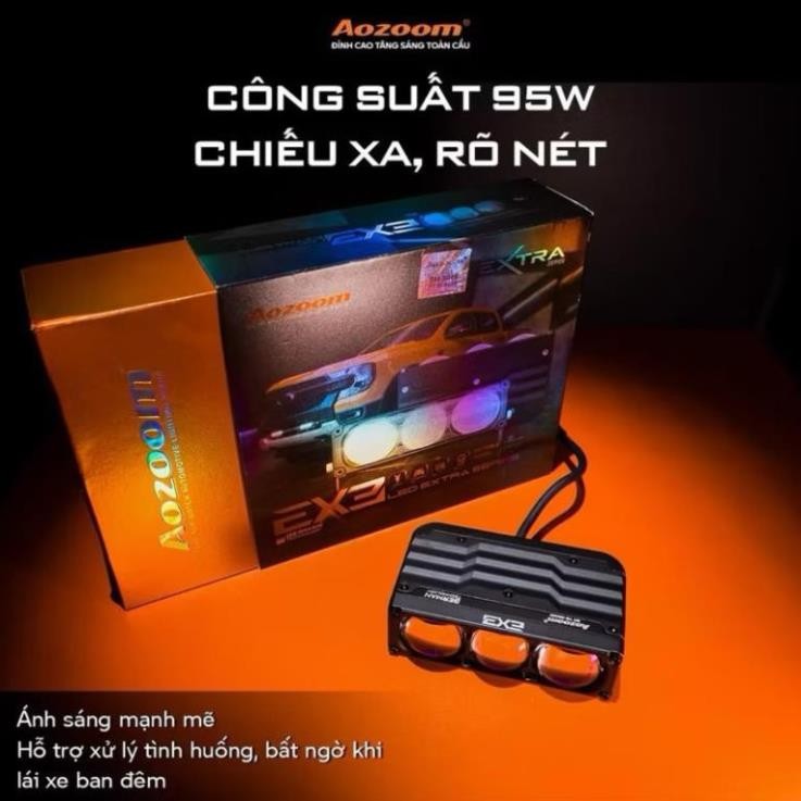 Aozoom EX3 ไฟบอล Led 3 ตา E06L, S350, F350 ไฟแบน 3 ตา E06L